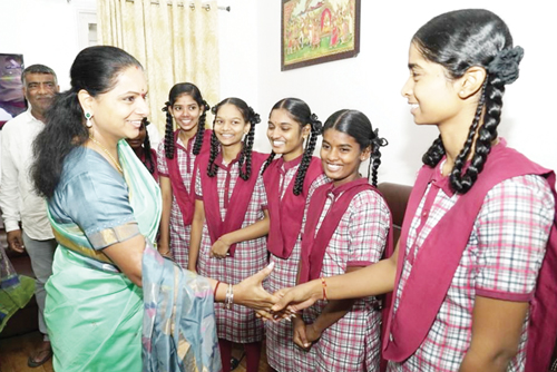 Government school children visited the council