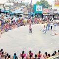 Anger at police lathi charge