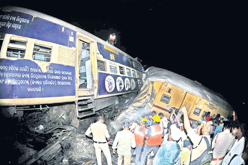  Near Vizianagaram A terrible train accident